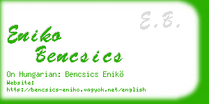 eniko bencsics business card